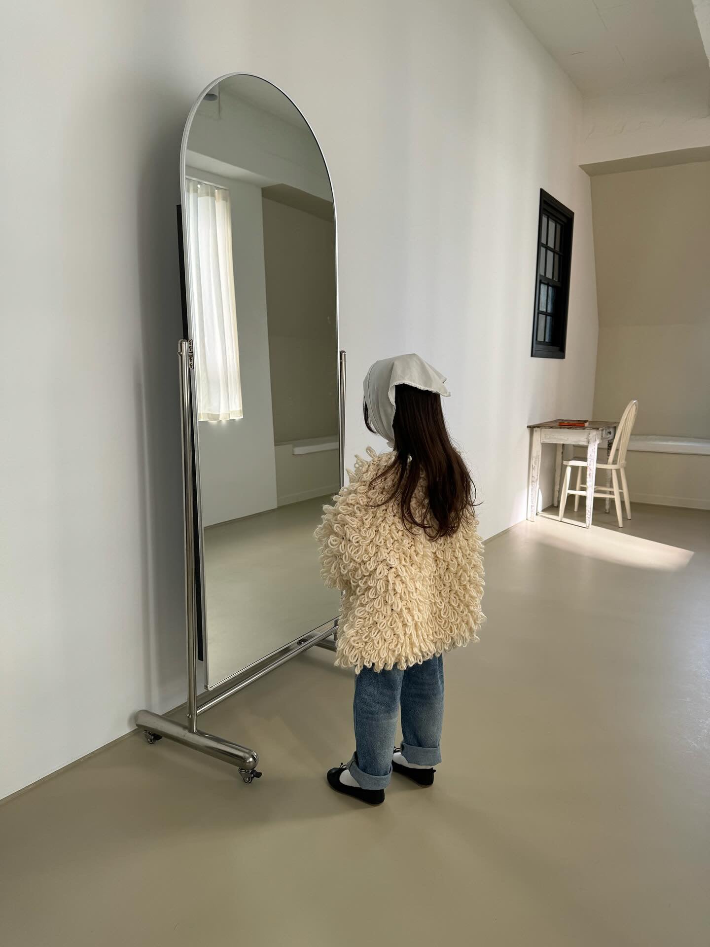 poodle cardigan / hand made knit / S-Lsize – R I K O T A