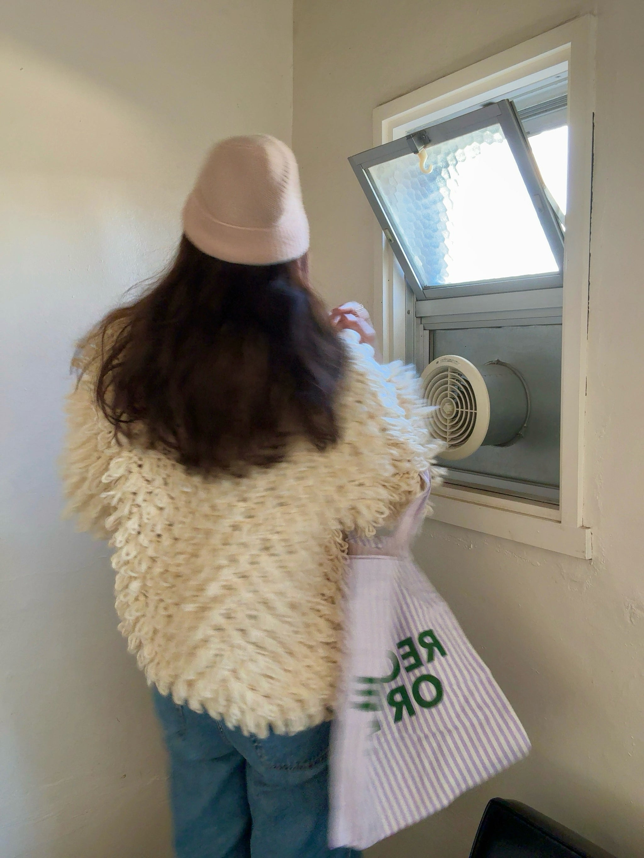 poodle cardigan / hand made knit / XLsize – R I K O T A