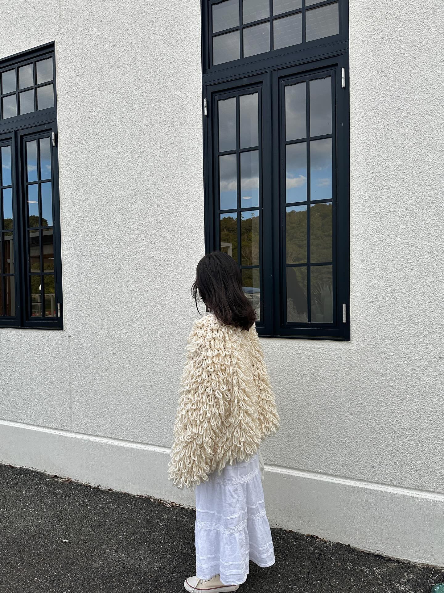poodle cardigan / hand made knit / S-Lsize – R I K O T A